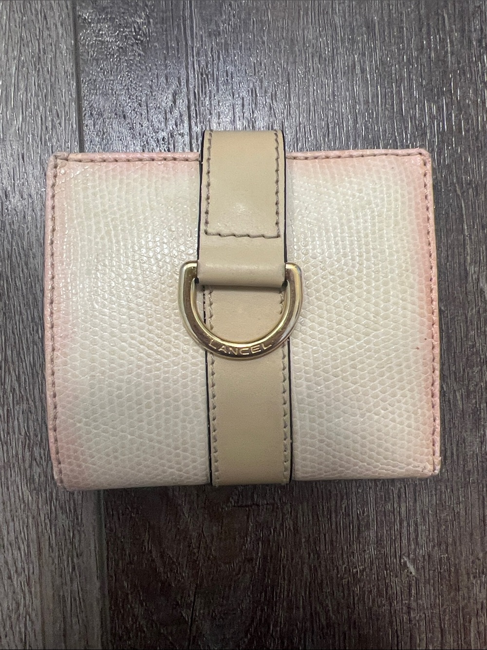 Lancel Vintage Compact Waller Cream/Tan